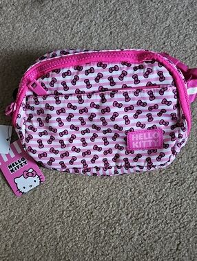 Hello Kitty Kids Pink Striped Crossbody Bag/Fanny Pack